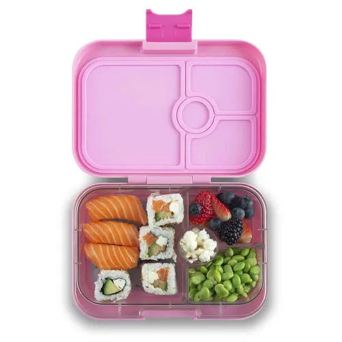 Średnia śniadaniówka / lunchbox Yumbox Panino - power pink/rainbow tray