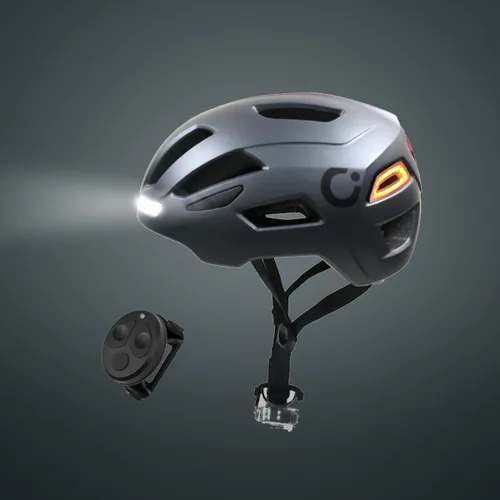 Kask rowerowy CECOTEC Brainguard Flash Czarny Miejski z lampką (rozmiar S/M)