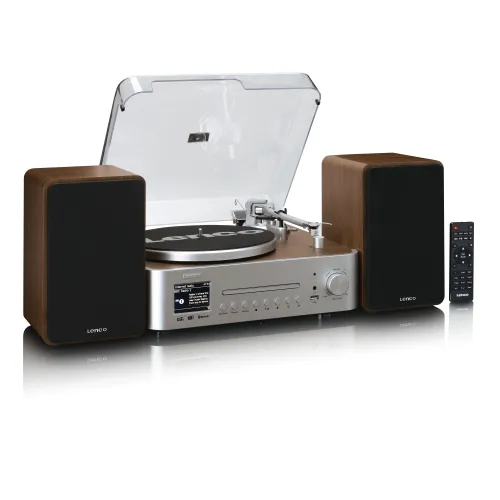 Gramofon Lenco MC-860WDSI Automatyczny Napęd paskowy Przedwzmacniacz Bluetooth Czarny