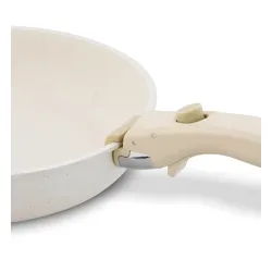 Zestaw 3 patelni Starke Pro Compacti Cream 4 elementy odpinany uchwyt