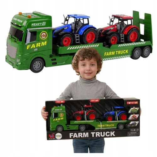 Tir Laweta 2x Traktor Duża interaktywna zabawka dla chłopca światło dźwięk