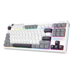 Klawiatura REDRAGON Otiim Pro K729WGB RGB Hot Swap Bullet QL Switch Biało-szary