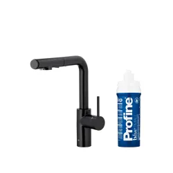 Bateria KFA Armatura Duero Pure Basic Pull-Out 6623-113-81 Czarny Stal szlachetna