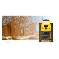 Radioodbiornik Nedis RDFM3100YW Radio FM Bluetooth Warsztatowe Żółto-czarny