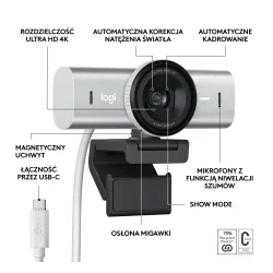 Kamera internetowa Logitech MX Brio Ultra HD 4K Szary