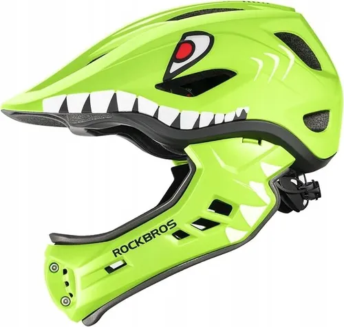 Kask rowerowy dziecięcy fullface szczękowy 2w1 odpinana szczęka rozmiar S