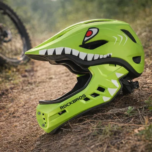 Kask rowerowy dziecięcy fullface szczękowy 2w1 odpinana szczęka rozmiar S