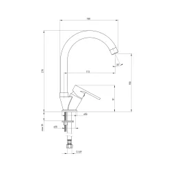Bateria Deante Chaber BGCE062M Chrom Mosiądz