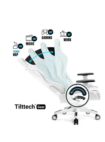 Fotel Diablo Chairs X-One 2.0 Normal Size Gamingowy do 160kg Skóra ECO Tkanina Biało-czarny