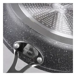 Patelnia granitowa nieprzywierająca z pokrywką STONER 28 cm