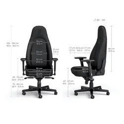 Fotel Noblechairs ICON Black Edition Gamingowy do 150kg Skóra ECO High Tech Czarny