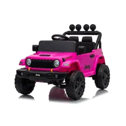 Auto Na Akumulator Jeep Rubicon 2X200W 24V Eva Skóra LED Pilot Radio MP3