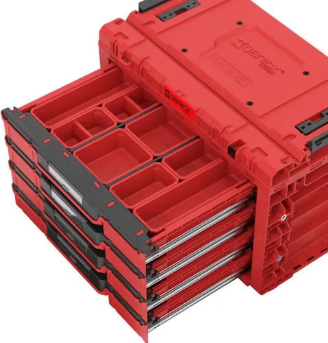 Skrzynka narzędziowa QBRICK System Prime Drawer 4 Toolbox Expert Red Ultra HD Custom