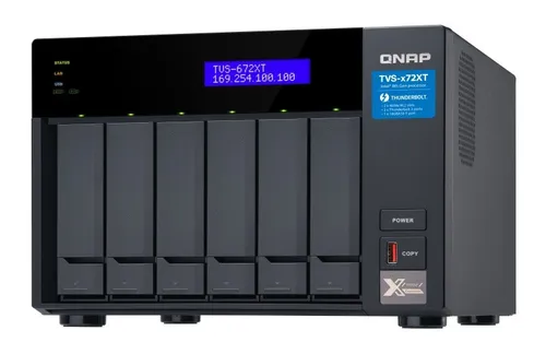 QNAP сервер нас ТВС-672xt-i3-8G 6x0HDD 8GB 4x3.1GHz 2xTB3