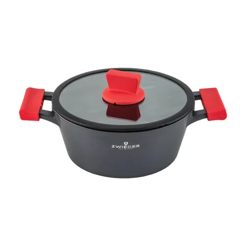 ZWIEGER Obsidian czarny 3,5 l - garnek aluminiowy z pokrywką