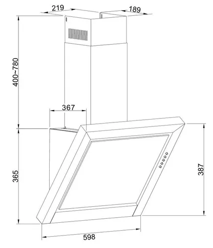 Okap Amica OKP6241S Czarny