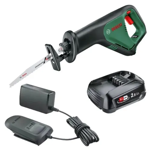 Piła szablasta BOSCH AdvancedRecip 18 06033B2402 + Akumulator BOSCH 1600A02625 2.5Ah 18V + Ładowarka