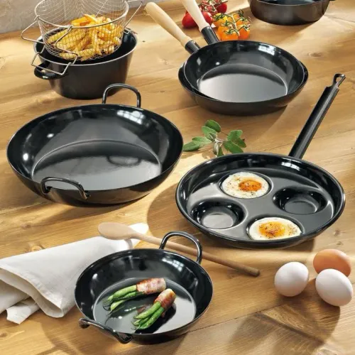 RIESS 26 cm - patelnia do jajek i placuszków emaliowana