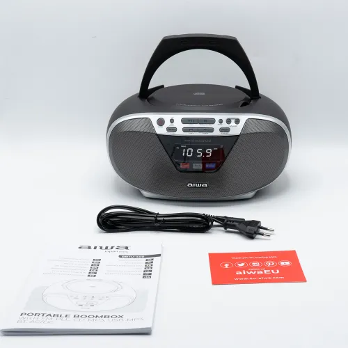 Radioodtwarzacz Aiwa Boombox BBTU-400SL Bluetooth Srebrny