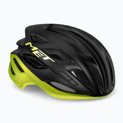 Kask rowerowy MET Estro Mips black/lime yellow metallic matt glossy