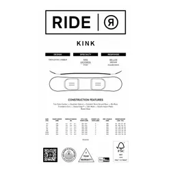 Deska snowboardowa Ride Kink Wide - Długość (cm) - 154