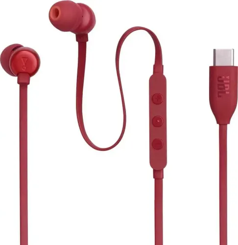 Słuchawki przewodowe JBL Tune 310C USB-C Dokanałowe Czerwony