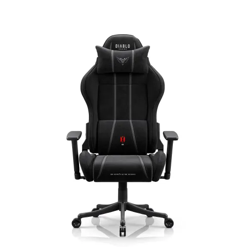 Fotel Diablo Chairs X-One 2.0 Small Burned Black Gamingowy do 90kg Tkanina Czarny