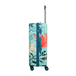 Walizka twarda duża Travelite Cruise L Print - turquoise lily