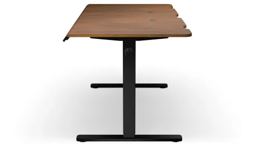 Biurko Endorfy Atlas L Electric Dark Wood 150cm Regulacja wysokości Ciemne drewno