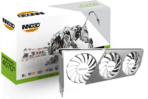 Karta graficzna Inno3D GeForce RTX 4070 Ti X3 OC White 12GB GDDR6X 192bit DLSS