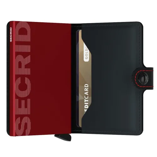 Portfelik RFID Miniwallet Secrid Matte - black/red