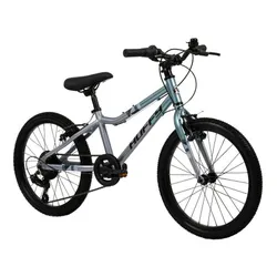 Rower dziecięcy HUFFY Literide Junior 20 cali dla chłopca Srebrno-turkusowy