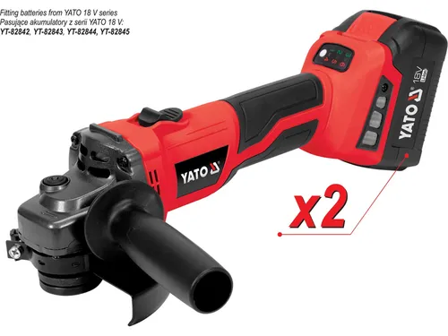 Szlifierka kątowa Yato YT-828295 2x4.0Ah