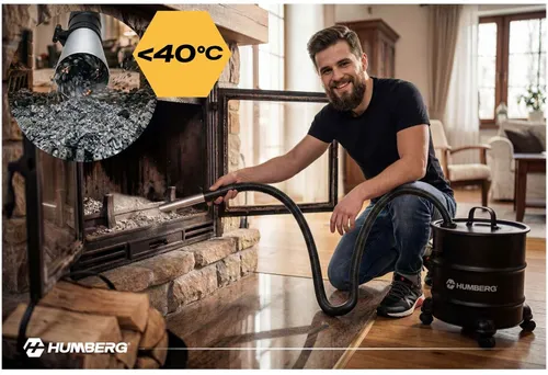 Odkurzacz przemysłowy Humberg HM-405 do popiołu kominka pieca grilla 18L 1000W
