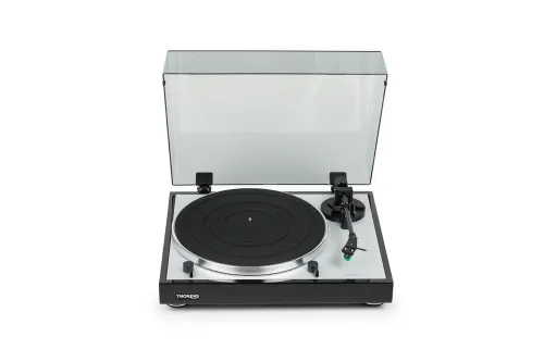 Gramofon Thorens TD 402 DD Półautomatyczny Napęd bezpośredni Przedwzmacniacz Czarny błyszczący