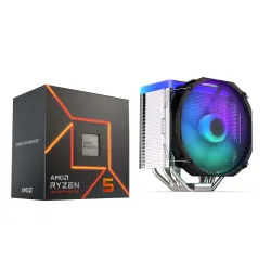 Procesor AMD Ryzen 5 7600 BOX (100-100001015BOX) + Fortis 5 ARGB Szary