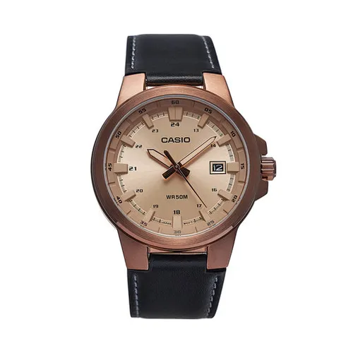 Casıo MTP-E173RL-5avef Black / Rose Gold Saati