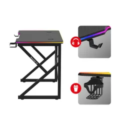 Biurko gamingowe HUZARO Hero 1.7 RGB Czarny