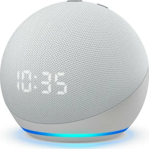 Glasier White Saatli Amazon Echo Dot 4 Hoparlörü (B07XJ8C8F7)