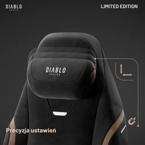 Fotel Diablo Chairs X-Eye 2.0 Ultra Gamingowy do 140kg Tkanina Czarny