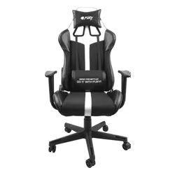 Fotel FURY Avenger XL Czarno-biały