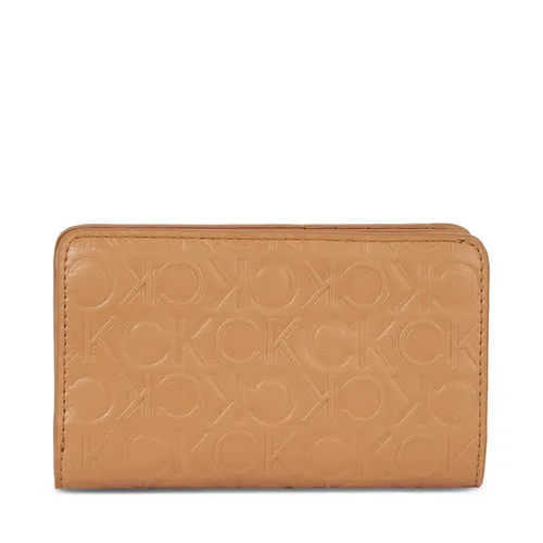 Женский кошелек Calvin Klein Re - Lock Bifold Fr Wallet Emb K60k611318 Brown Sugar GA5