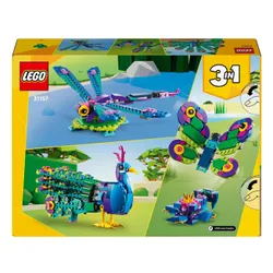Lego paw Creator 3w1 egzotyczny 31157 z ruchomym ogonem i podstawką