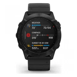 Смарт-часы Garmin fenix 6X Pro черные с черным ремешком (010-02157-01)