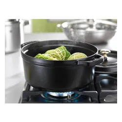 STAUB La Cocotte 3,8 l czarny - garnek żeliwny z pokrywką