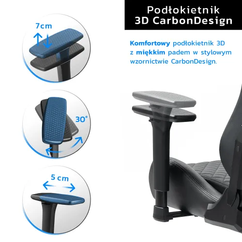 Fotel GAMVIS Phantom Large Pikowany Czarny