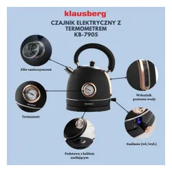 Czajnik KLAUSBERG KB-7905 Czarny