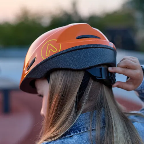 Kask rowerowy dziecięcy ATTABO Hinge pomarańczowy