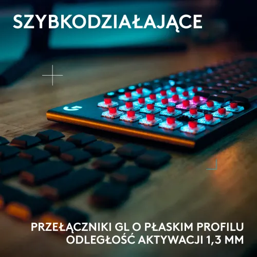 Klawiatura mechaniczna Logitech G915 X Lightspeed Tactile US INTL Czarny