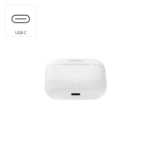 Słuchawki bezprzewodowe Hama Passion Clear II ANC Dokanałowe Bluetooth 5.3 Biały